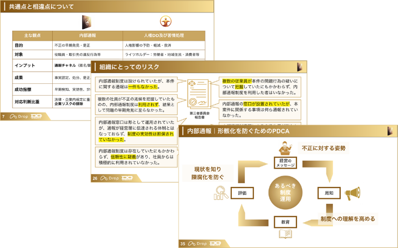 セミナー資料例｜人権デューデリジェンスと内部通報制度の交差点──企業が直面するリスクと対応策 配信セミナー