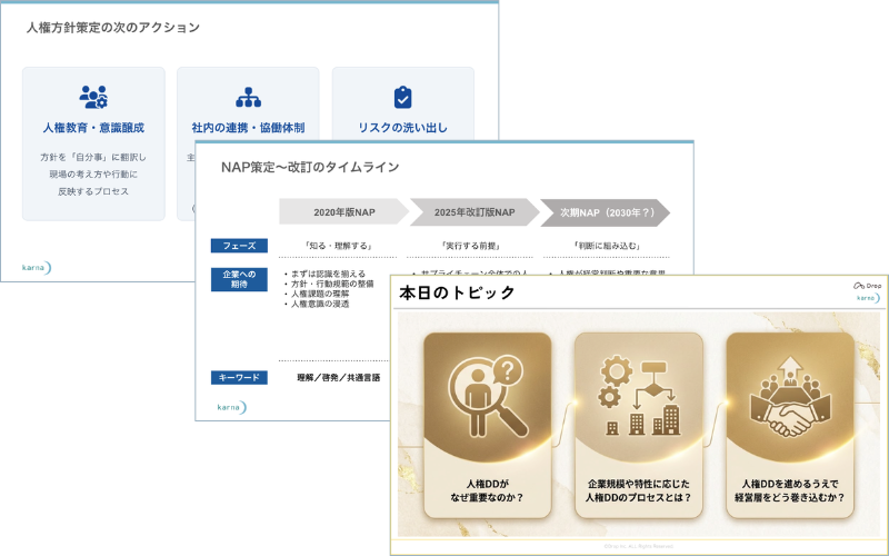 セミナー資料例｜人権DD①人権DDは何のため？目的をブラさずに取り組むための考え方と実例